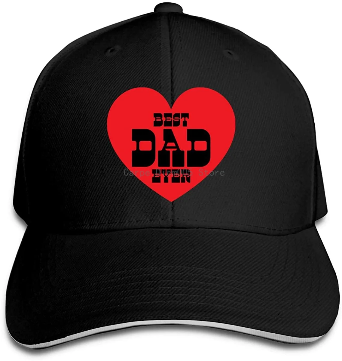 

Best Dad Ever Red Unisex Hip Hop Baseball Cap Golf Trucker Baseball Cap Adjustable Peaked Snapback Sandwich Hat Black