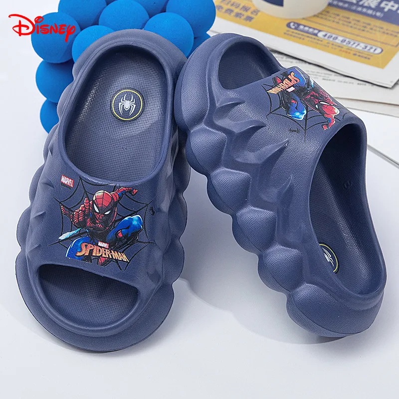 

Disney Spiderman Cartoon Shoes Sandals Children's Simple Comfortable Slippers Summer Outdoor Boy Beach Shoes Non-slip Soft