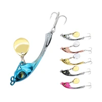6pcs vib spoon spin sequin lures 15g65mm metal hard bait spinner fishing accessories bass all water depth artificial baits