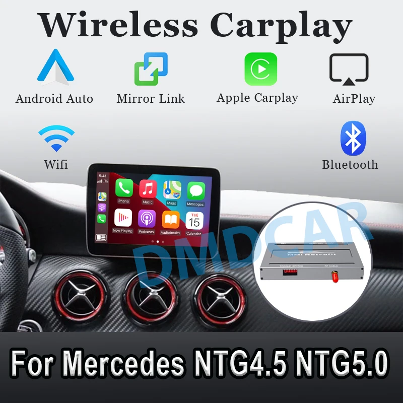 

Android Auto Module Box Wireless Apple Carplay Decoder For Mercedes Benz A B C E CLS GLE GLA GLC GLK ML S Class NTG4.5 NTG5.0