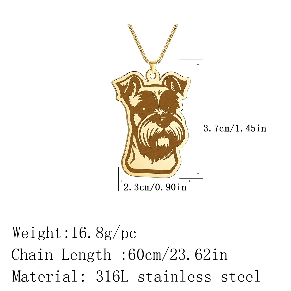 Милое миниатюрное ожерелье шнауцера для домашних животных с изображением собаки