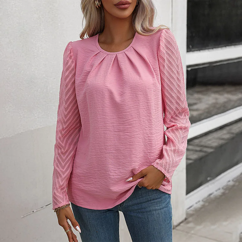 

Solid Casual Loose Blouses For Women Fashion 2023 Autumn Vintage Women's Oversized Shirts And Blouses Elegant Youth Female Tops