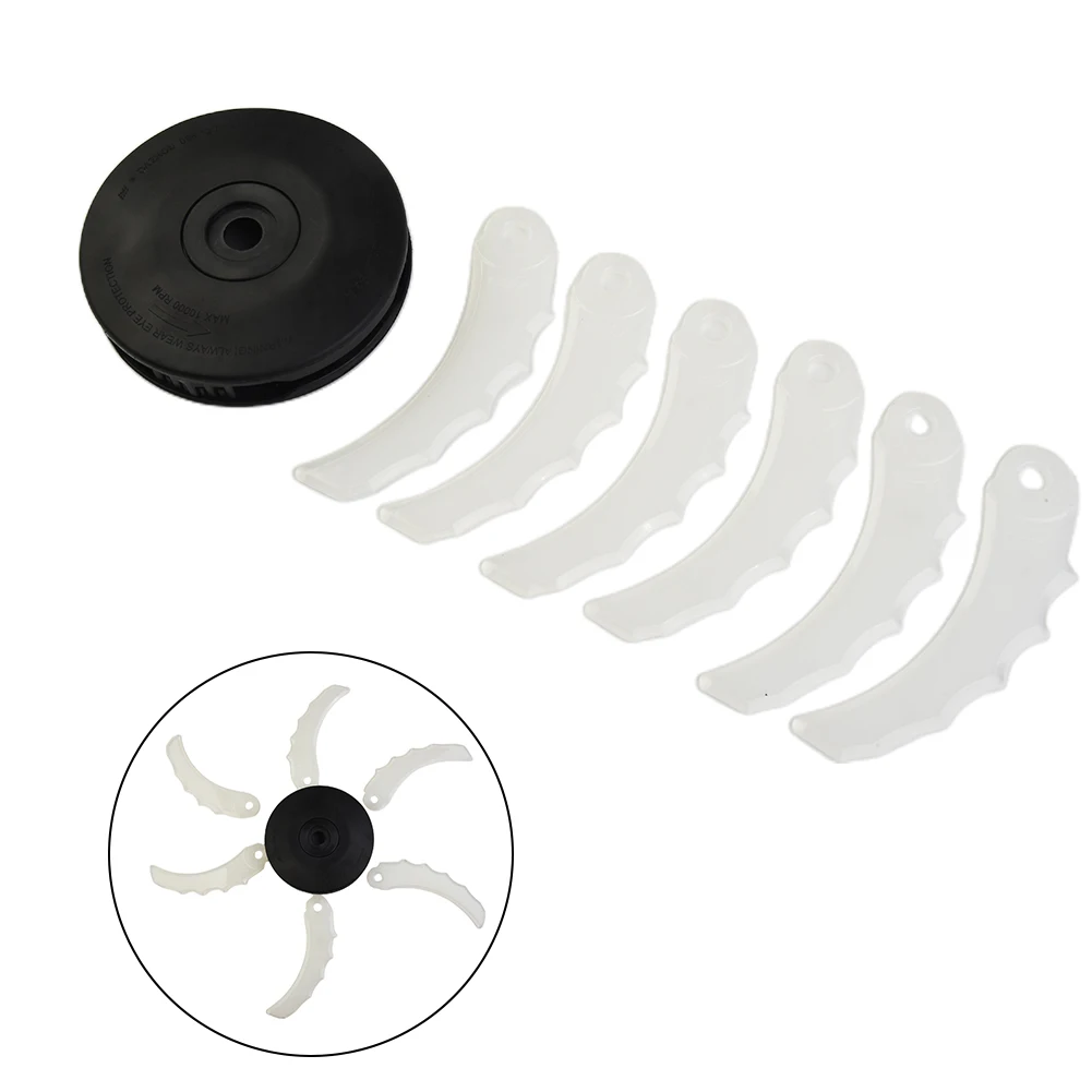 

1 Set For Plastic Cutter Head + Plastic Blade 198383-1 Similar Thread End For Trimmer M8 M10 Trimmer Accessories Tools