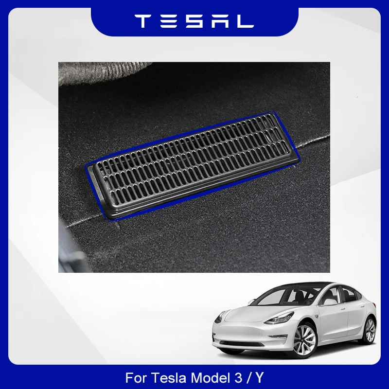 

Аксессуары для автомобиля Tesla Model Y, украшение интерьера, автомобильная задняя панель, вентиляционная решетка под сиденье, защита от пыли