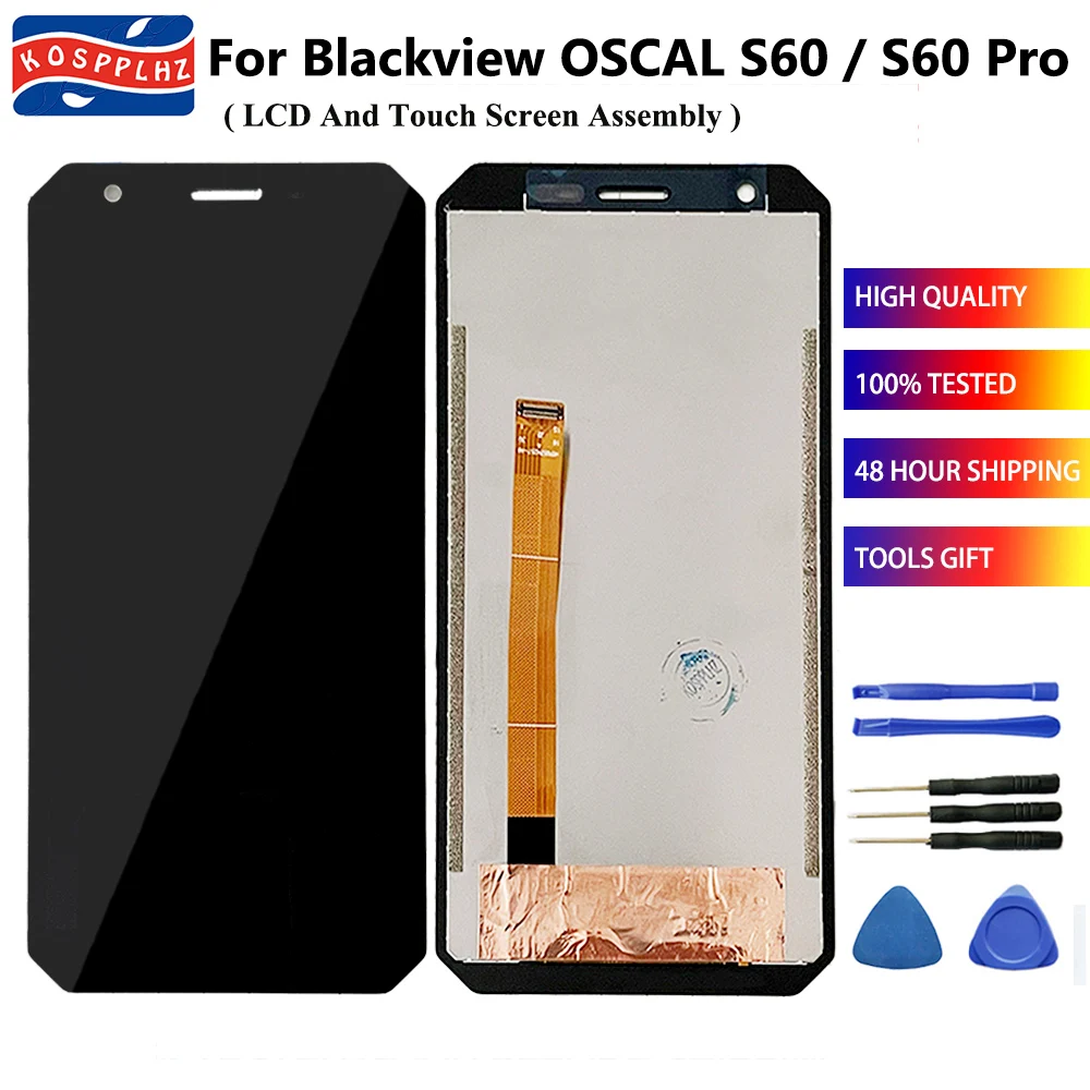 

5,7 "Оригинальный ЖК-дисплей для Blackview OSCAL S60 / S60 Pro + кодирующий преобразователь сенсорного экрана в сборе для Blackview S 60 Pro LCD + Glue