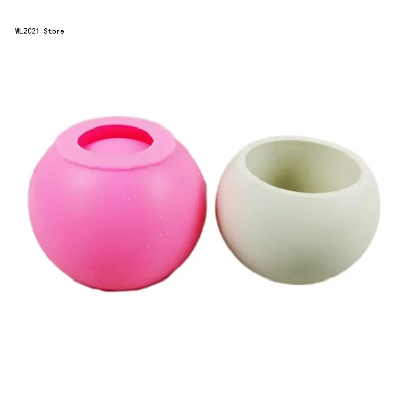

Round Silicone Flower Pot Mold DIY Succulent Planter Pot Mold Gypsum Clay Mold