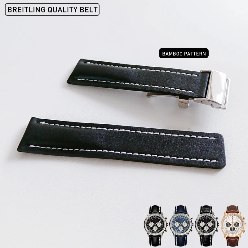 Watch Band For Breitling SUPEROCEAN AVENGER NAVITIMER Watch Accessorie Genuine Leather Men Watch Strap Watch Bracelet Belt Chain