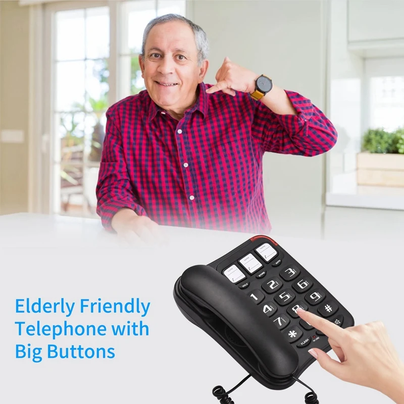 Настольный стационарный телефон с настенным креплением поддерживает режимы