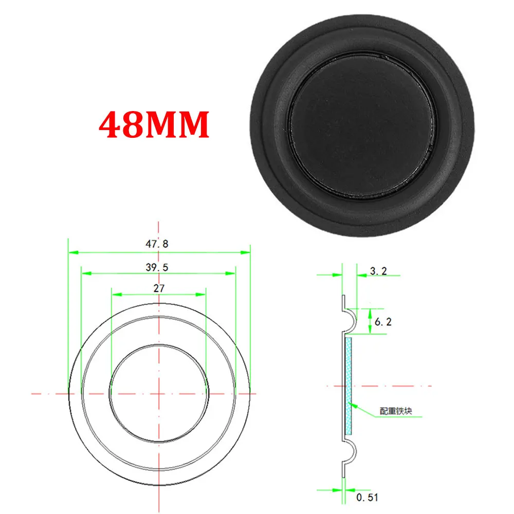 

Пассивный радиатор динамика YuXi 28/30/32/36/40 мм