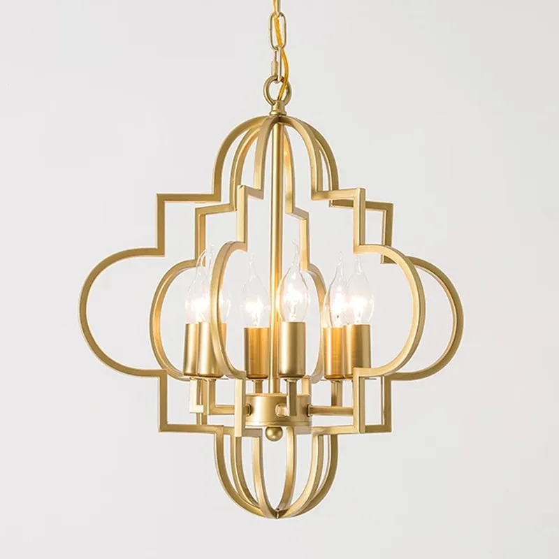 

New Gold American Country Style Pendant Lights For Bedroom Dinning Room Creative Home Decor Lighting Fixtures Bedside Luster