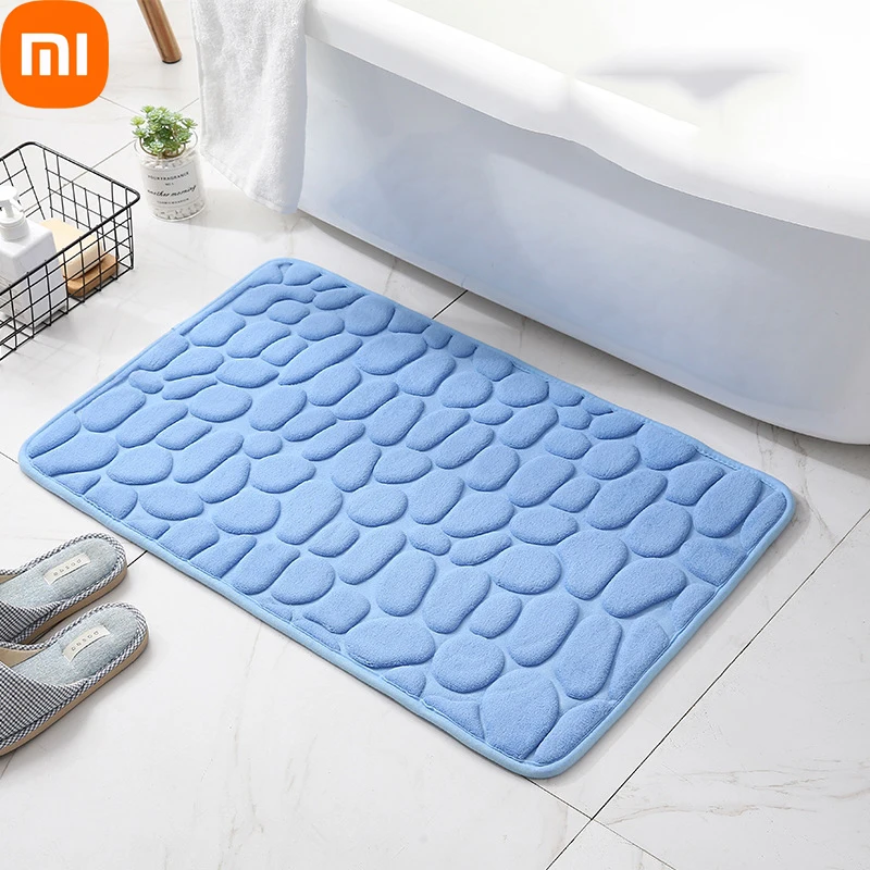

Xiaomi Cobblestone Embossed Bathroom Bath Mat Non-slip Carpets In Wash Basin Bathtub Side Floor Rug Shower Room Doormat Memory