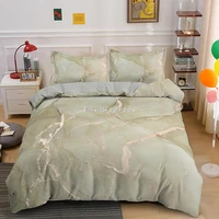 customize marble green pink adult bedding set 23pcs bedclothes nordic home duvet cover pillowcases single twin double size