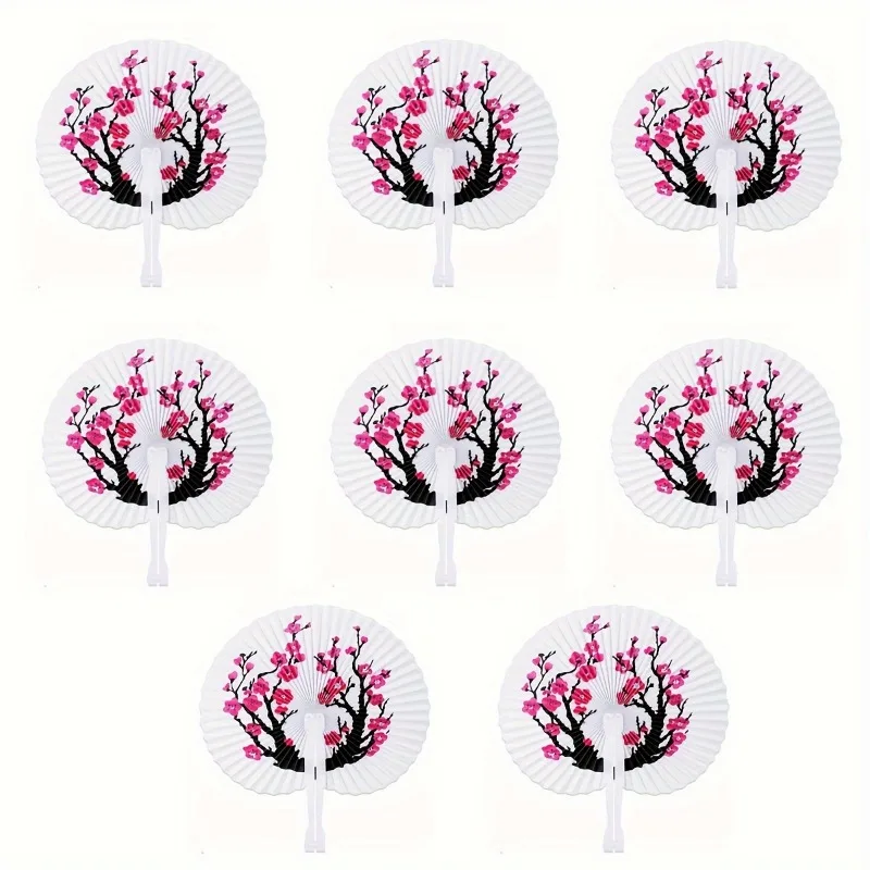 Набор из 10 предметов ручной веер с шелковыми листьями и цветами