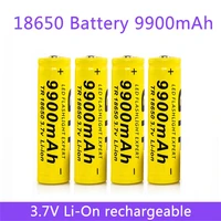 18650 battery 3 7v 9900mah rechargeable li ion battery for led flashlight torch batery lithium battery free shipping