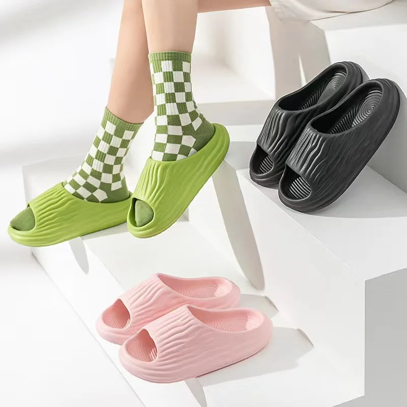 

Slipper Thick Platform Bathroom Home Slippers Women Men Soft Sole Eva Indoor Slides Female Sandals 2023 Summer Non-Slip Flip Flo