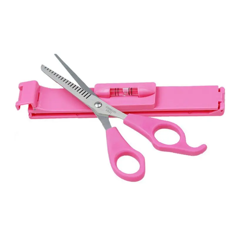 

Women Girls Professional Hair Cutting Leveler Bangs Clipper Guide Tools Set Home DIY Hairdressing Scissor Ruler Styling Kit