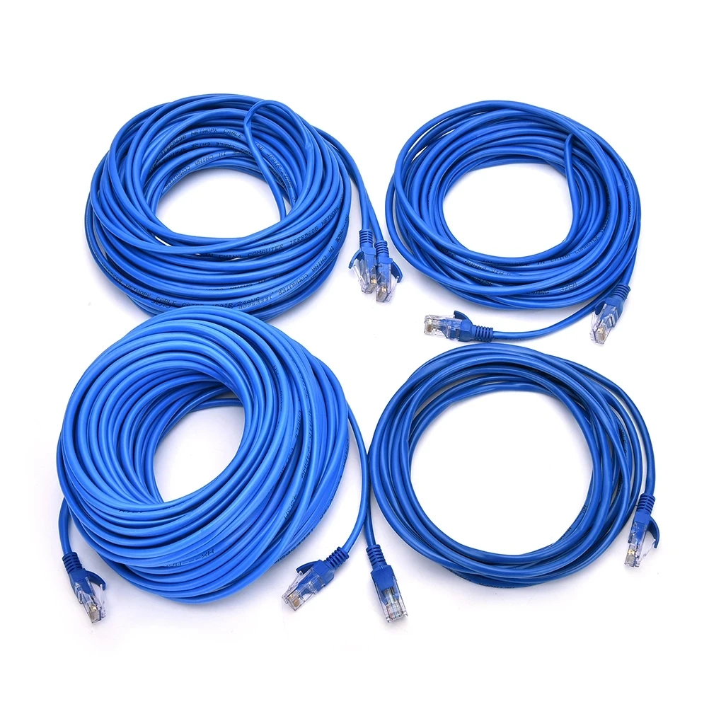 5m/10m/20m/30m CAT5e RJ45 Ethernet Cable 8Pin Connector Internet Network Cable Wire Wire Blue Rj 45 LIF-39