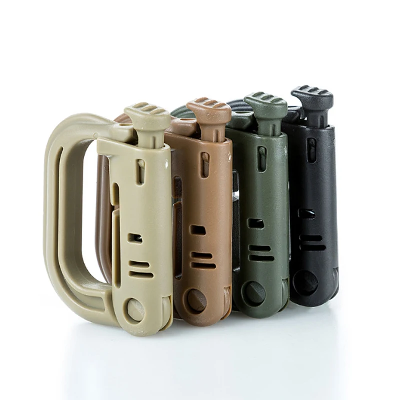 

Molle Webbing Backpack Buckle Attach Plasctic Shackle Carabiner D-ring Clip Snap Lock Grimlock Camp Hike Mountain climb Outdoor