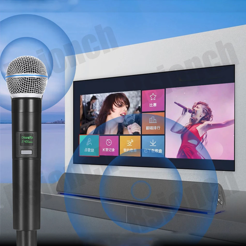 Звуковая панель для домашнего кинотеатра с микрофоном ТВ/телефона караоке