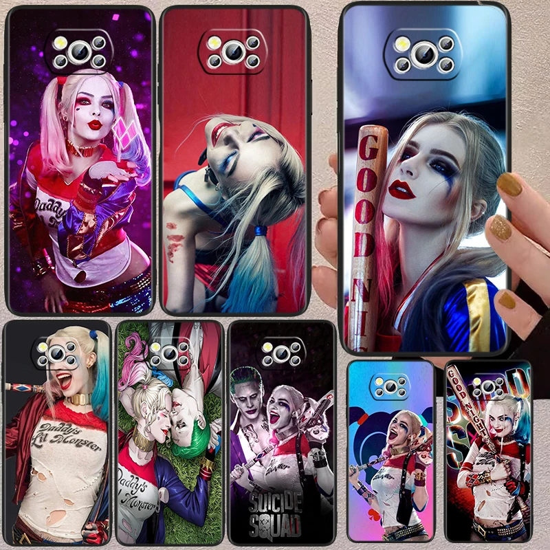 

DC Harley Quinn Joker Cool Black Phone Case For Xiaomi Mi Poco X4 X3 NFC F4 F3 GT M5 M5s M4 M3 Pro C40 C3 5G Cover