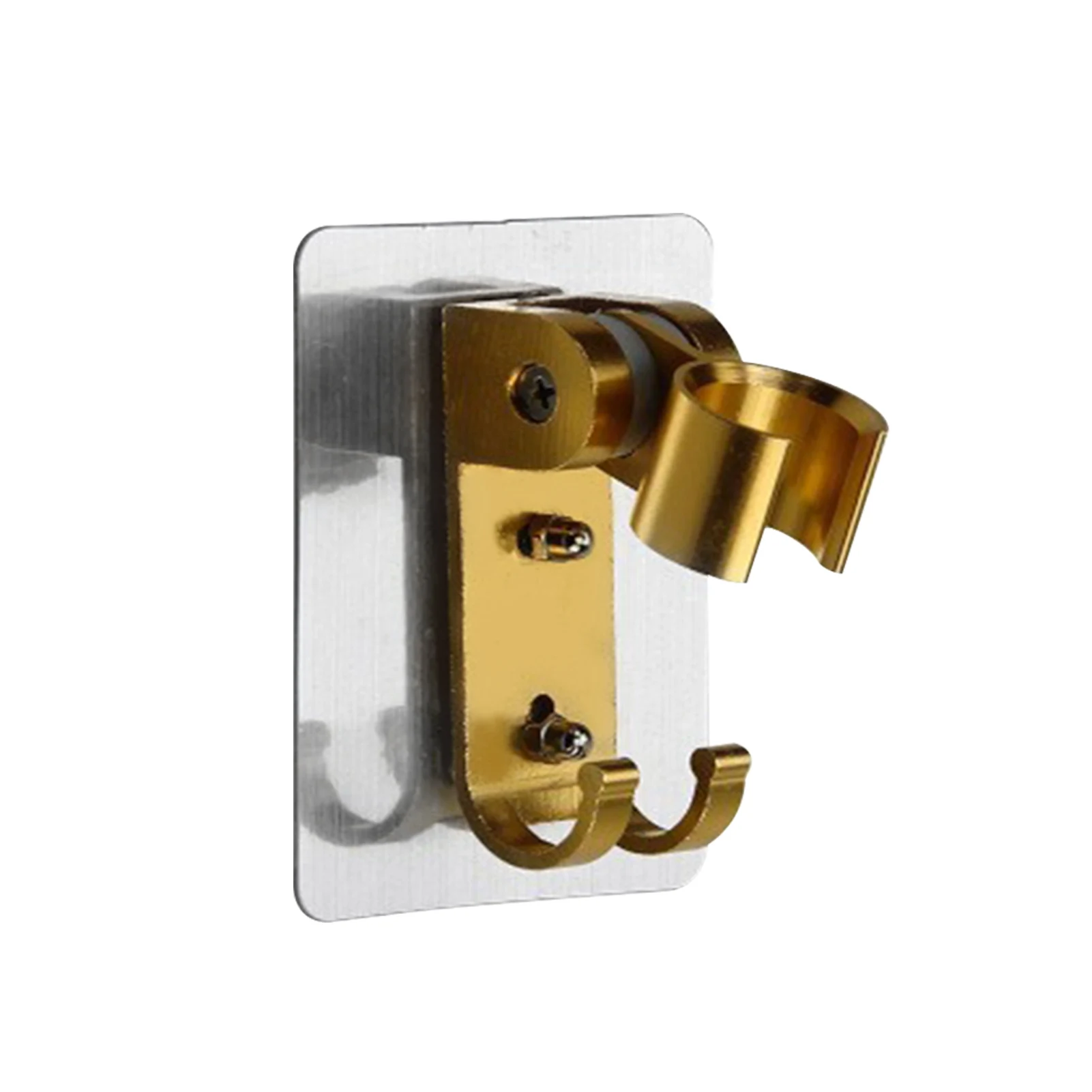 

Space Aluminum With Hooks Wall Mounted Universal Punch Free Home Accessories Adjustable Angle Shower Head Holder Easy Install