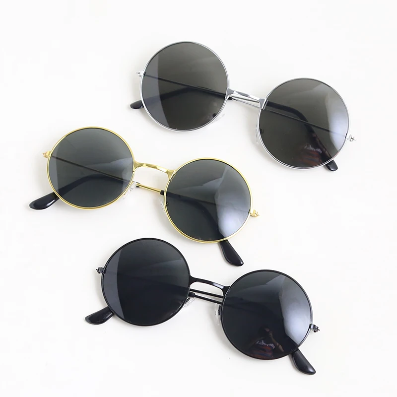 Retro Round Polarized Sunglasses Men Brand Designer Sun Glasses Vintage Women Alloy Metal Frame Black Lens Eyewear Driving UV400 |