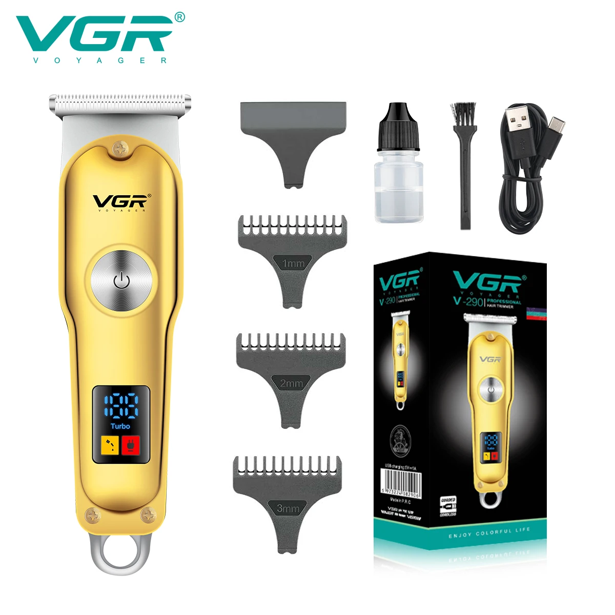 VGR Hair Clipper Mini Hair Trimmer Professional Beard Trimme