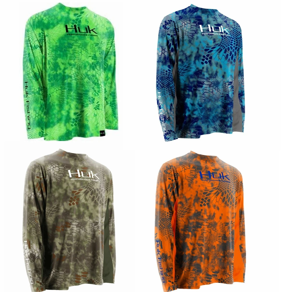 

Fishing Shirts HUK Performance Long Sleeve Summer Hoodie Quick Dry Jaket Breathable Dresses Camisa Pesca Jersey Fish Sports UPF