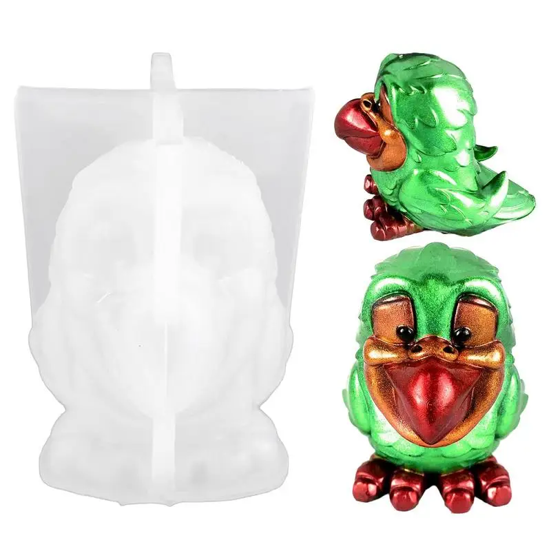 

Попугай, искусственный мультяшный попугай, 3D, товары для рукоделия, ароматизированные гипсовые украшения, форма из смолы