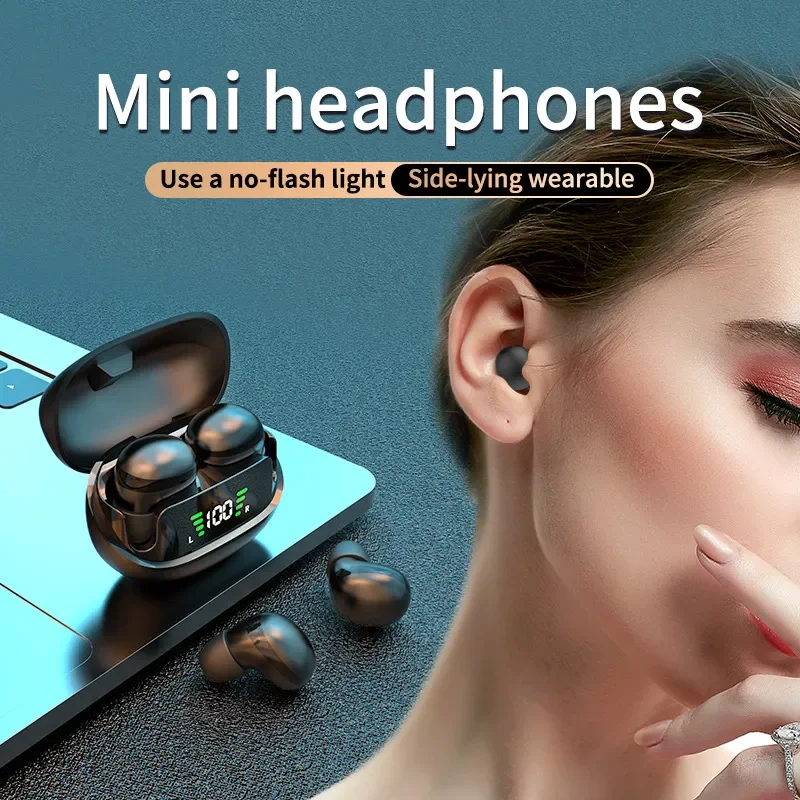 

Mini Bluetooth Earphones Wireless Headsets Smart Touch Sleeping Earbuds Sports Gaming Headphones for Smartphones Samusng Iphone