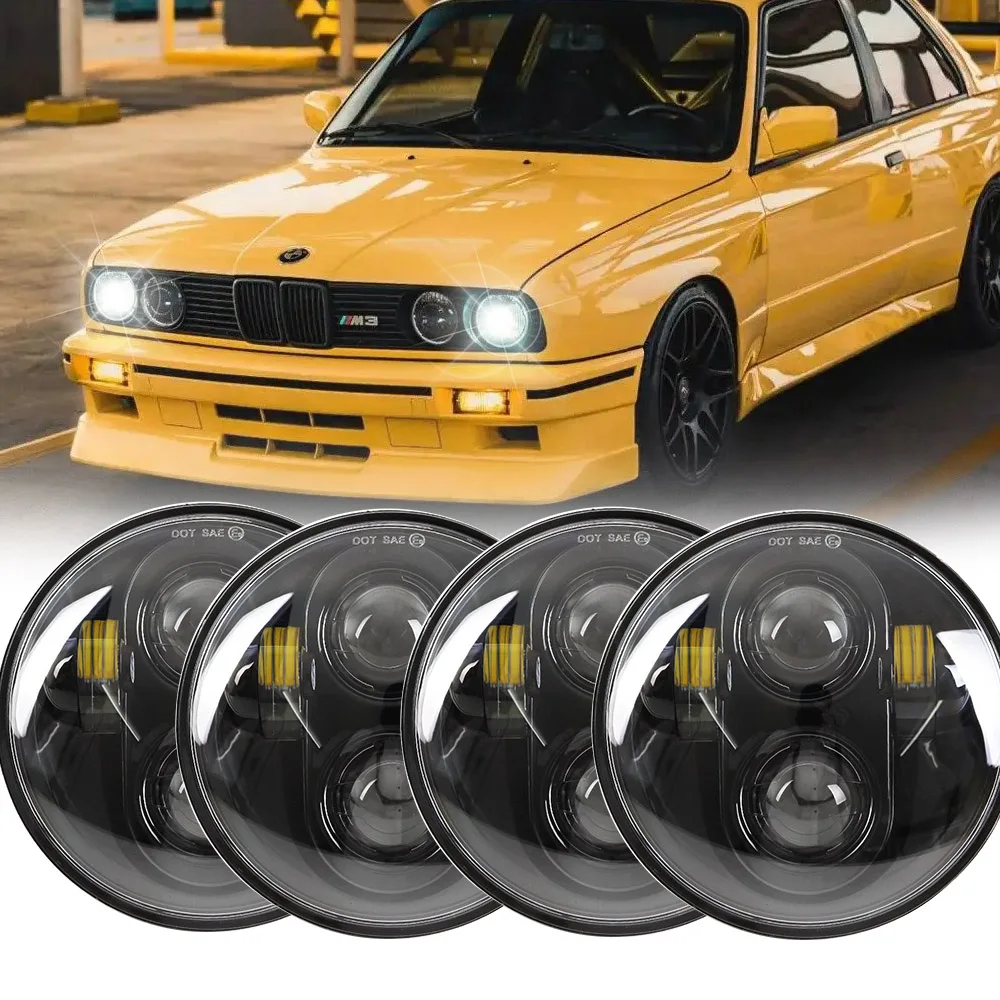 

4 шт. 5-3/4 5,75 "светодиодные фары с указателями поворота ДХО для BMW 325i 528i 535i 735i E30 M3