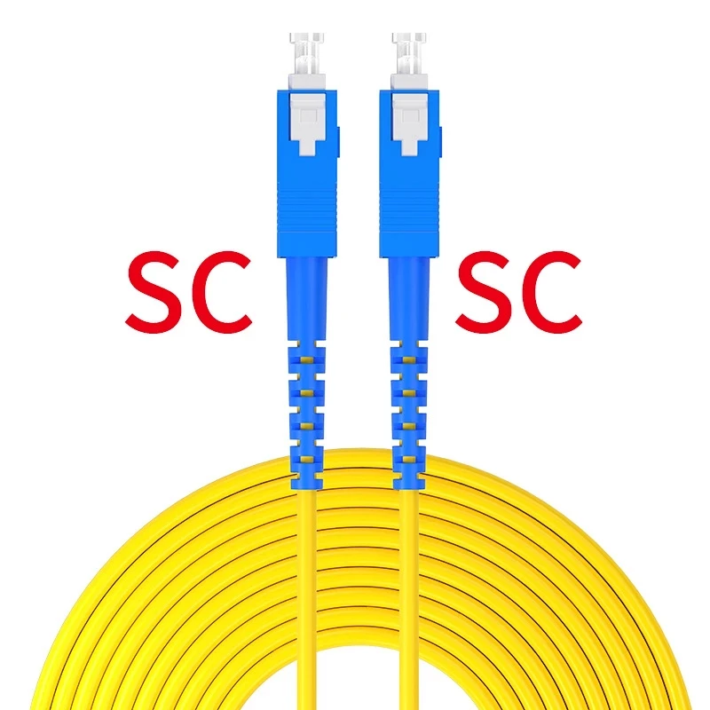 HTOC Single Mode Fiber Patch Cord SC to SC Cord Pigtail Single Mode 9/125 UPC SM 3.0mm FTTH Patch Cord