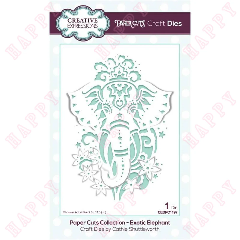 

2022 Spring Exotic Elephant Metal Cutting Dies Diy Craft Paper Scrapbooking Greeting Cards Diary Album Decoration Embossing Mold