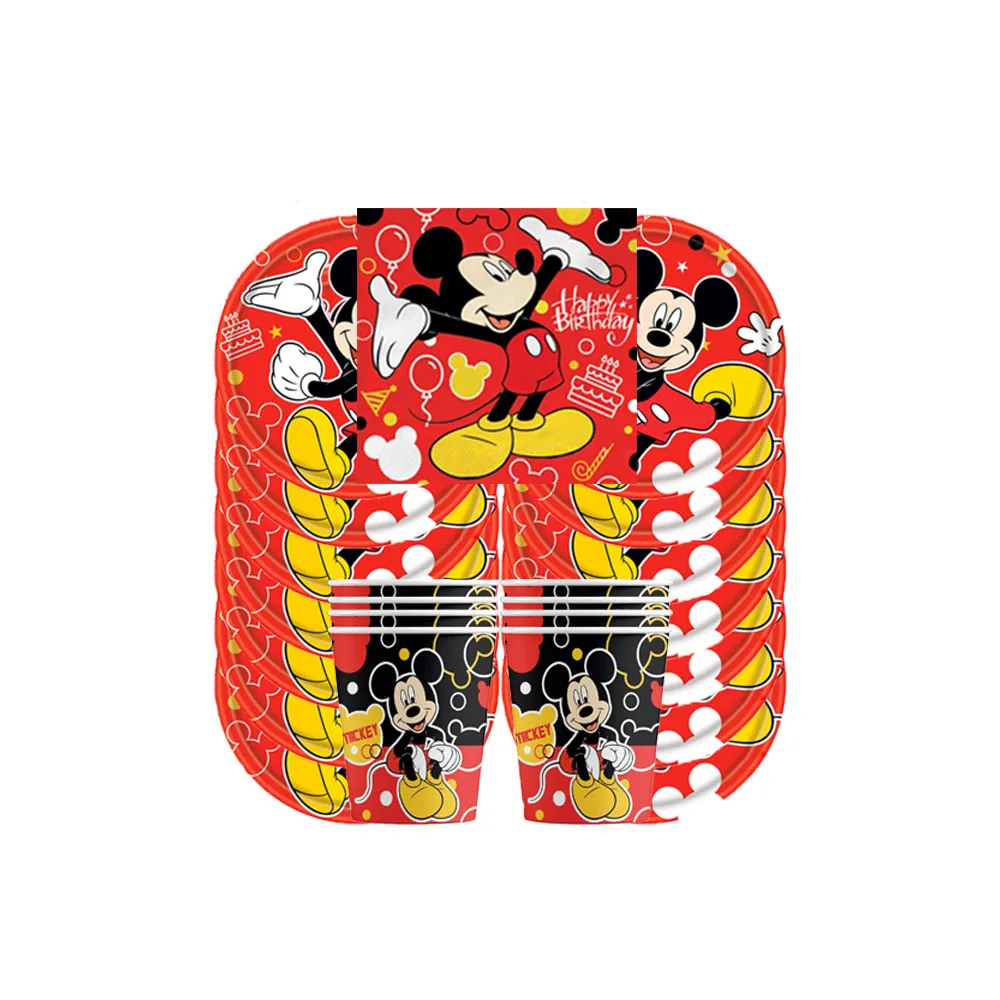 

Mickey Mouse Birthday Party Decoration Mickey Mouse Table Cloth Disposable Tableware Board Children's Birthday Party Articles Ba