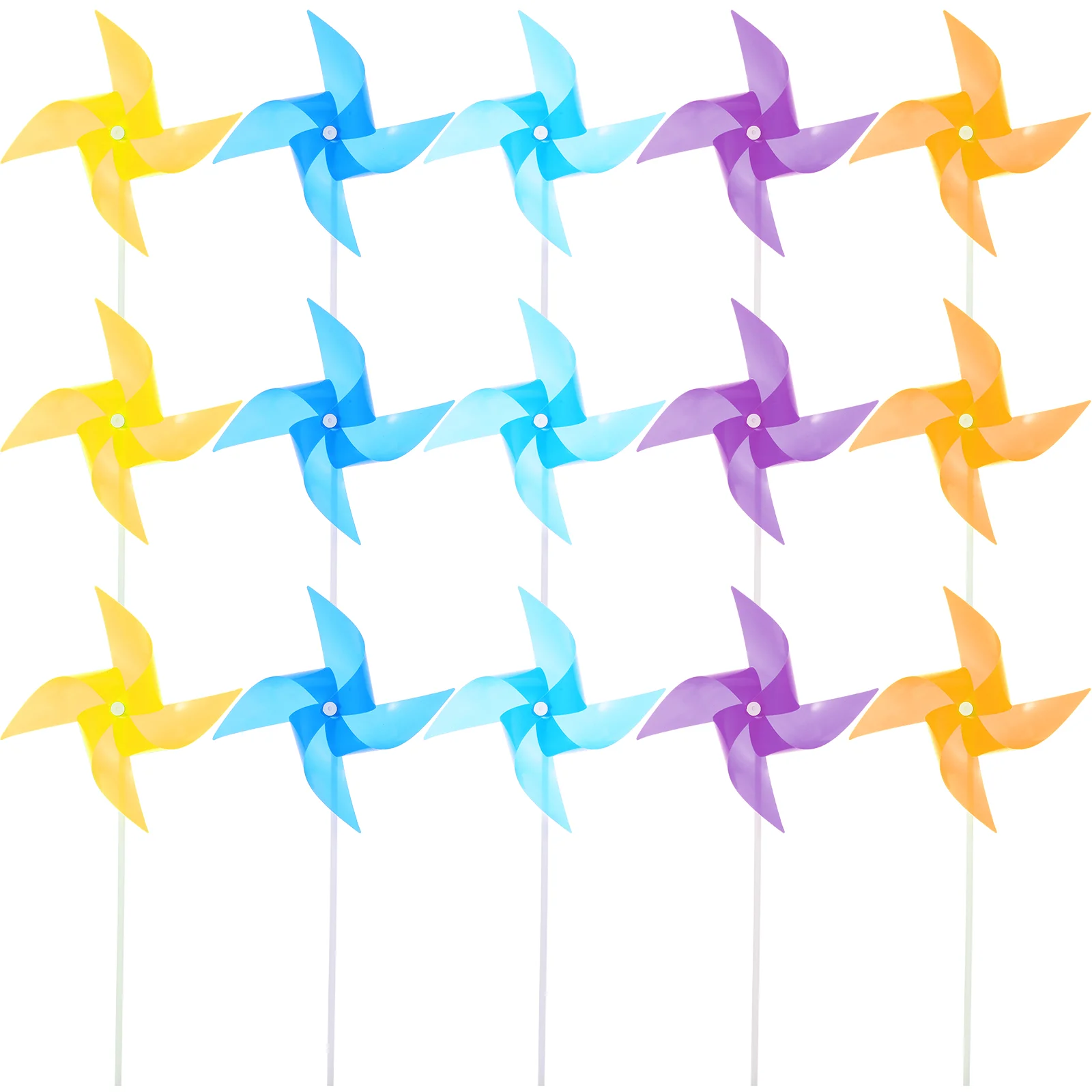 

100 Pcs Toy Child Outdoor Sunflower Decor Patio Pinwheels Colorful Plastic Windwill