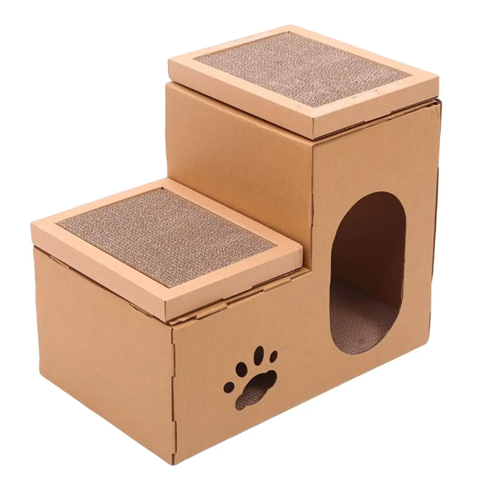 

Pet Cat Scratcher Pad Bed Scratching Board Interactive Play Toy Grinding Claw Folding Corrugated Paper for Kitten Indoor Cave