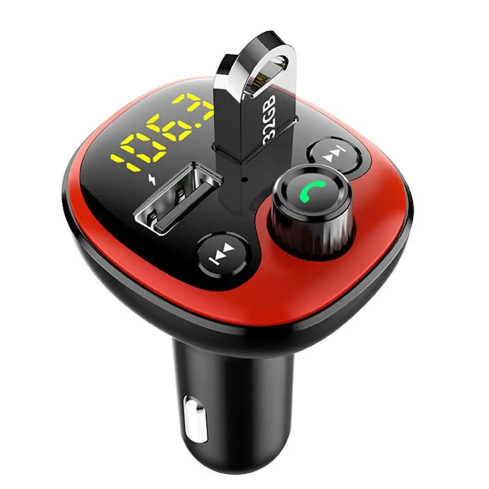 LED Display Handsfree Car Bluetooth-compatible MP3 Player Dual USB Charger