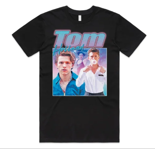 

Tom Holland Homage T-shirt Funny Actor Meme Vintage For Unisex Reprint HL1112