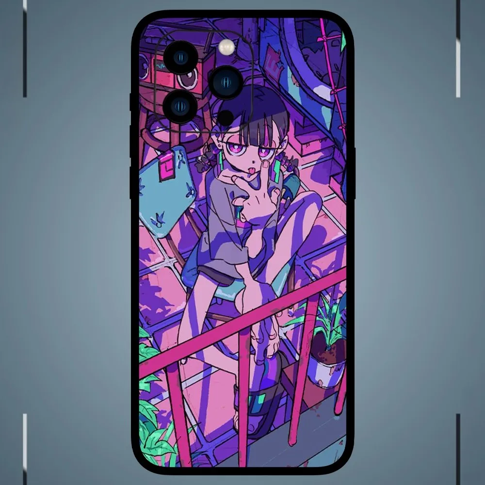 Мультяшный чехол Z-Zutomayo для телефона iPhone 15 14 13 12 11 Pro Max mini XS XR X 8 Plus SE