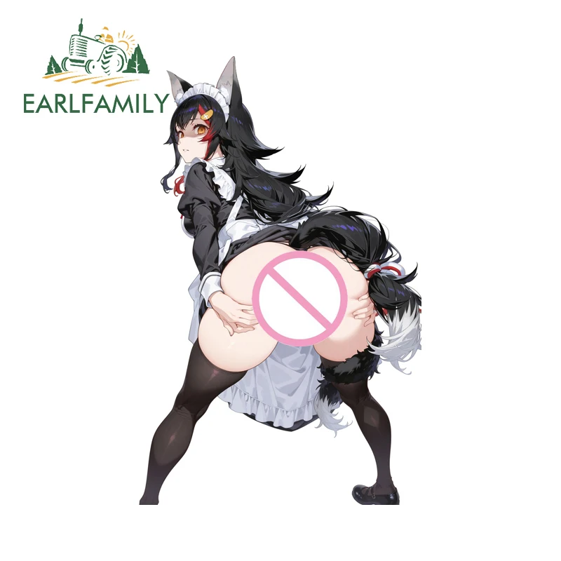 

EARLFAMILY Hololive кошачьи уши Лоли автомобильные наклейки Waifu аниме задница попа хитай настольные окна наклейка ноутбук холодильник автомобильный Стайлинг