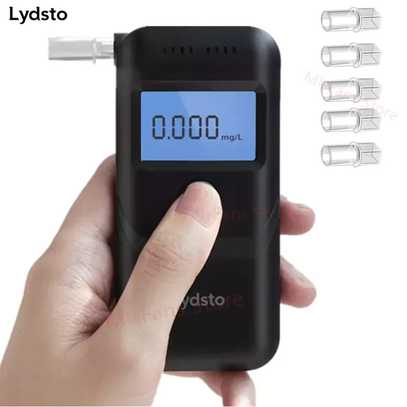 

Lydsto Handheld Alcohol Detector Professional Breath Tester LCD Screen Mini Digital Drunk Driving Blowing Tester Breathalyzer