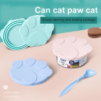 portable silicone dog cat canned lid 2 in 1food sealer spoon pet food cover storage fresh keeping lids bowl dog accessories