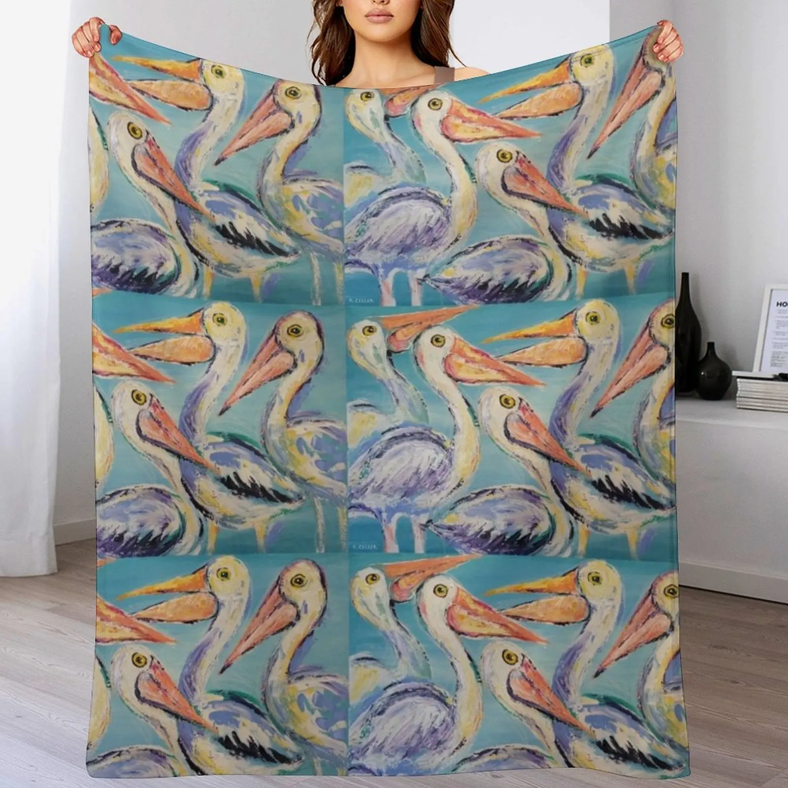 Пять пеликанских паль акриловое одеяло теплое зимнее Retros