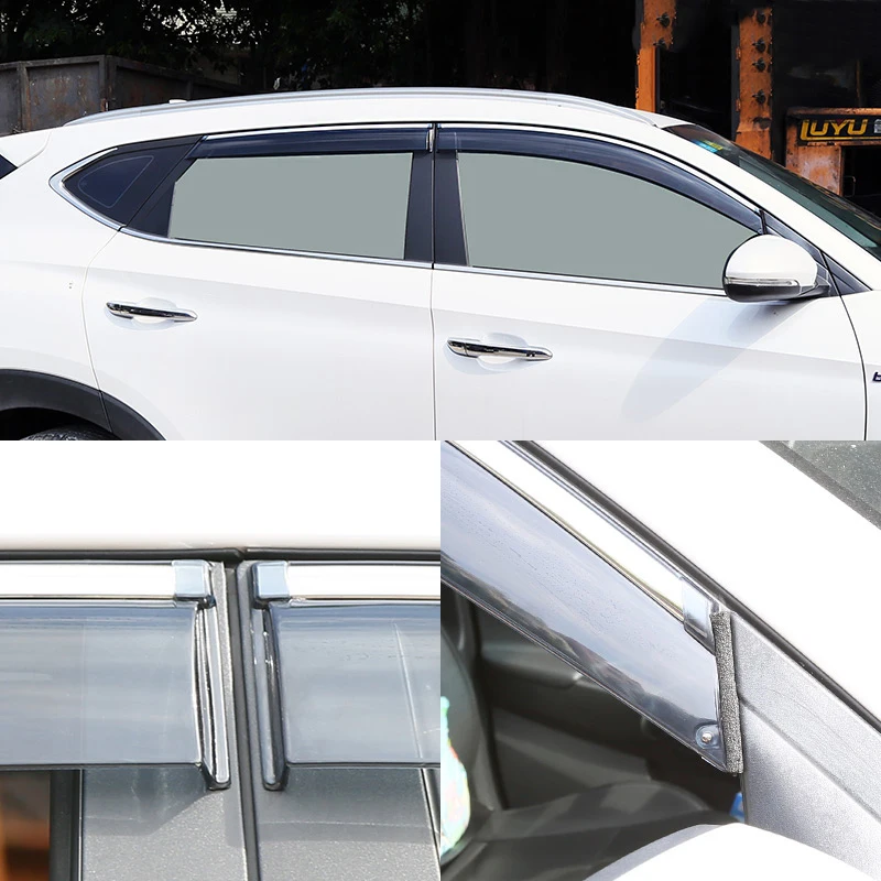 Side Window Deflector For Hyundai Tucson 2015 2016 2017 2018 2019 2020 Car Rain Shield Window Door Visor Rain Guard Wind Shield