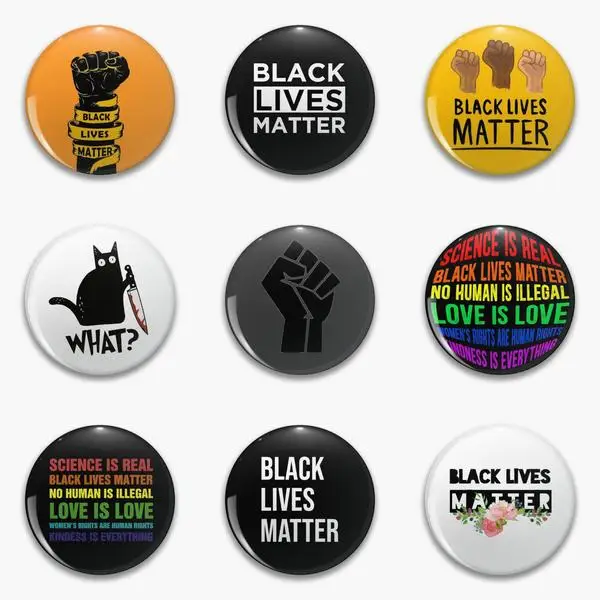 

Black Lives Matter Mask Masks Soft Button Pin Customizable Fashion Women Funny Gift Collar Lover Metal Creative Clothes Cartoon