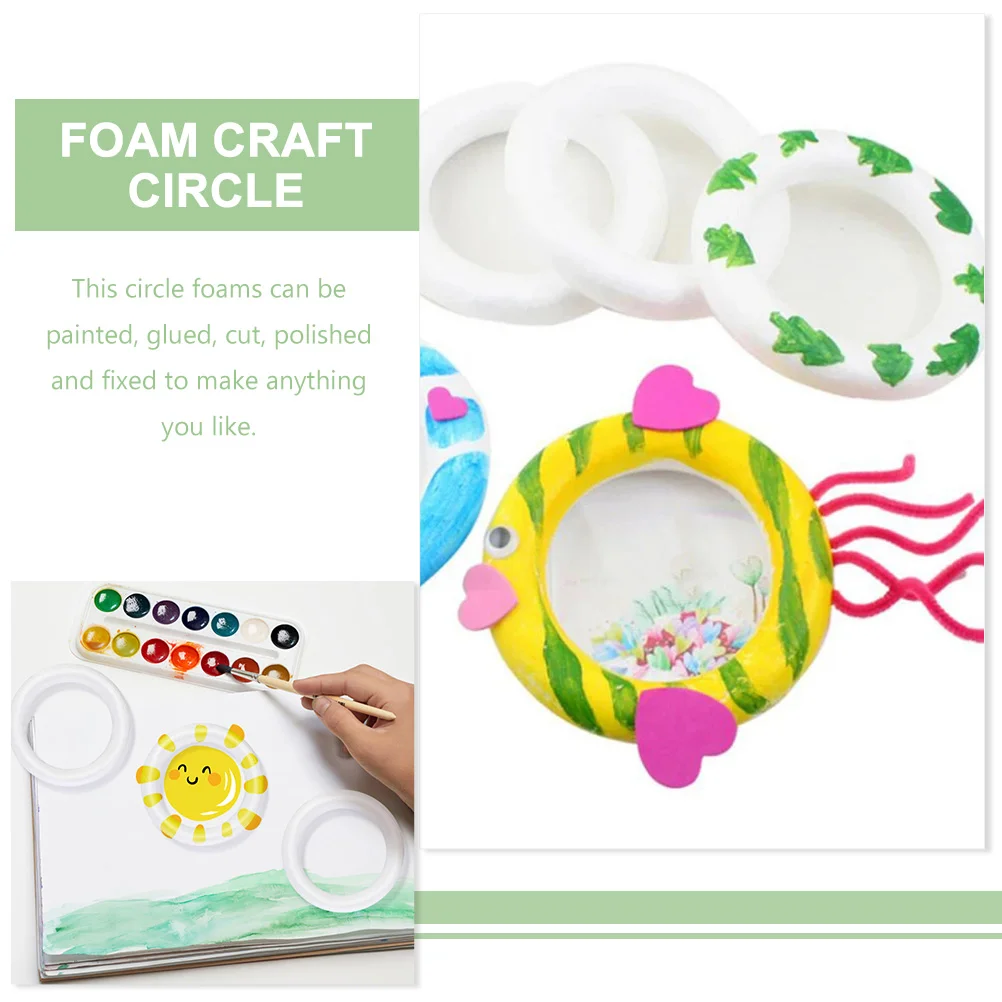 10 шт. круговой пенопласт белый эмбрион новинка пенопластовая статуя модель