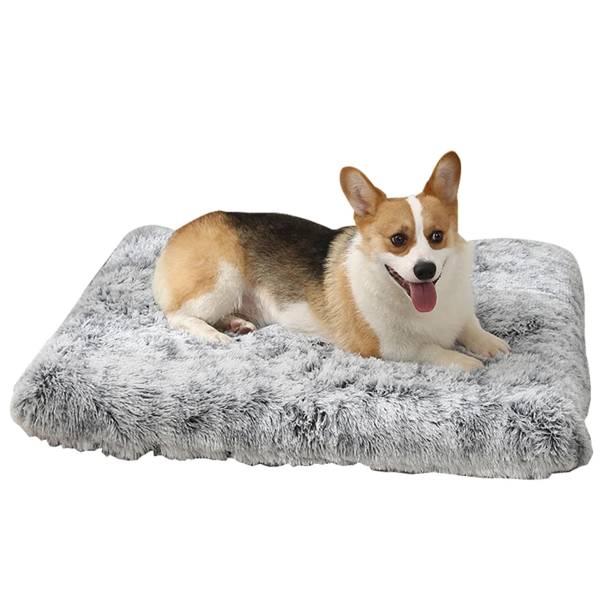 

Medium Dog Bed Washable Dog Crate Mattress Calming Fluffy Anti Anxiety Dog Beds Deluxe Plush Dog Mat with Anti-Slip