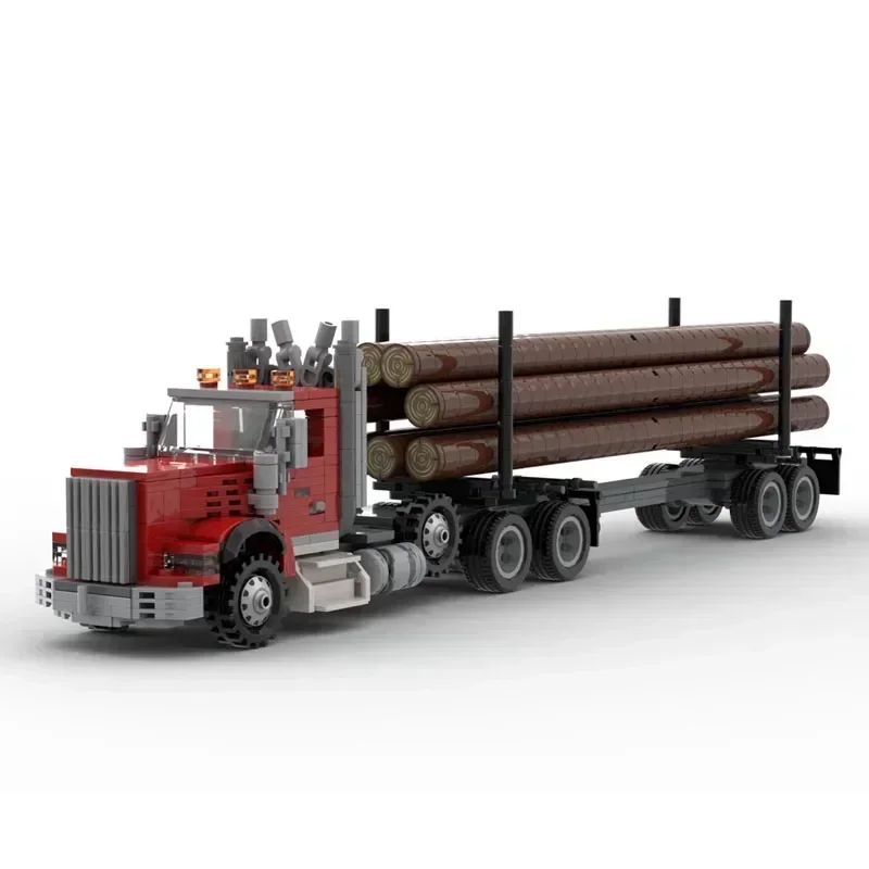 MOC- 139109   Бревенчатый грузовик в сборе, сращивание строительного блока, модель 825, детали строительного блока, детские строительные блоки на день рождения, игрушка в подарок (art.: 3920cd5fa97f2) - 3920cd5fa97f2
