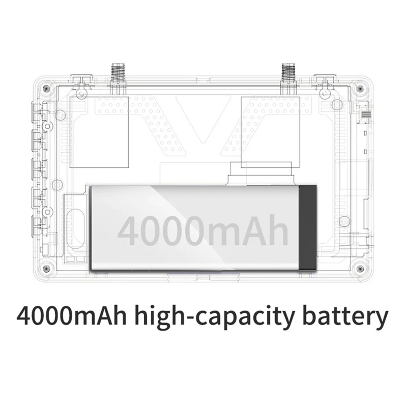 5-дюймовый FPV-монитор 5 8G 40CH разнообразный приемник с DVR 4000 мАч дрона для
