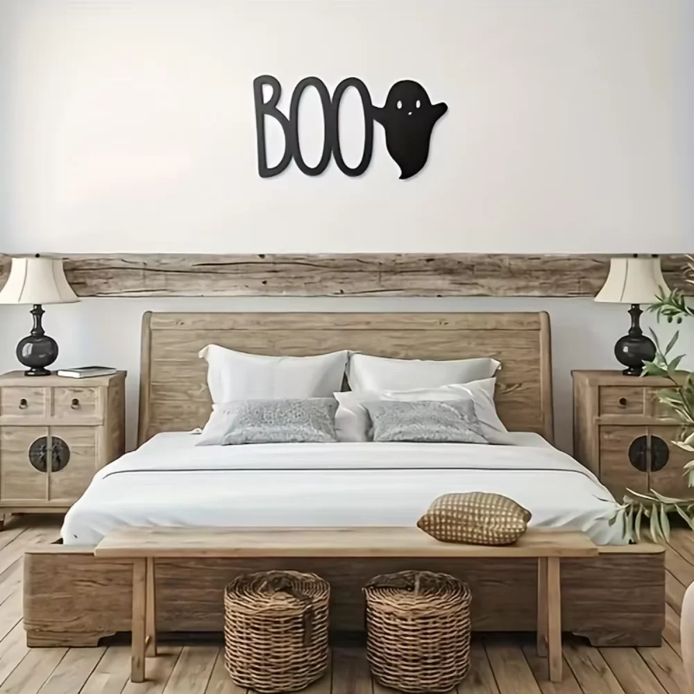 Хэллоуин Настенные Украшения Открытый Железный Скелет Череп Ведьмы Летучие Мыши